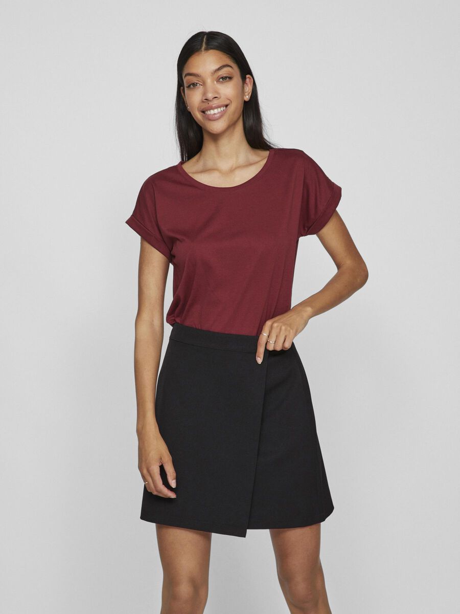 VILA VIDREAMERS ROUND NECK T-SHIRT, Cabernet, highres - 14083083_Cabernet_003.jpg