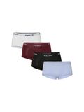Pieces PCLOGO LADY 4ER-PACK BOXERSHORTS, Tawny Port, highres - 17106857_TawnyPort_1223839_001.jpg