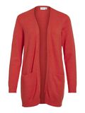 VILA VIRIL BASIC KNITTED CARDIGAN, Aurora Red, highres - 14044041_AuroraRed_958891_001.jpg
