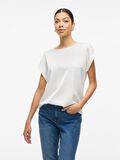 VILA VIELLETTE SHORT SLEEVED TOP, Snow White, highres - 14059563_SnowWhite_003.jpg