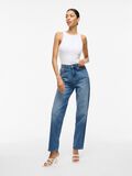 VILA VIKELLY HIGH-WAIST STRAIGHT FIT JEANS, Medium Blue Denim, highres - 14084730_MediumBlueDenim_1038127_005.jpg
