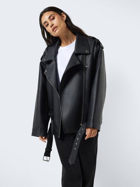 Noisy May OVERSIZE KUNSTLEDERJACKE, Black, highres - 27027014_Black_007.jpg