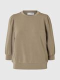 Selected PUFF SLEEVE SWEATSHIRT, Vetiver, highres - 16082379_Vetiver_001.jpg