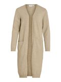 VILA VIRIL LONG STRIKKET CARDIGAN, Natural Melange, highres - 14042770_NaturalMelange_001.jpg