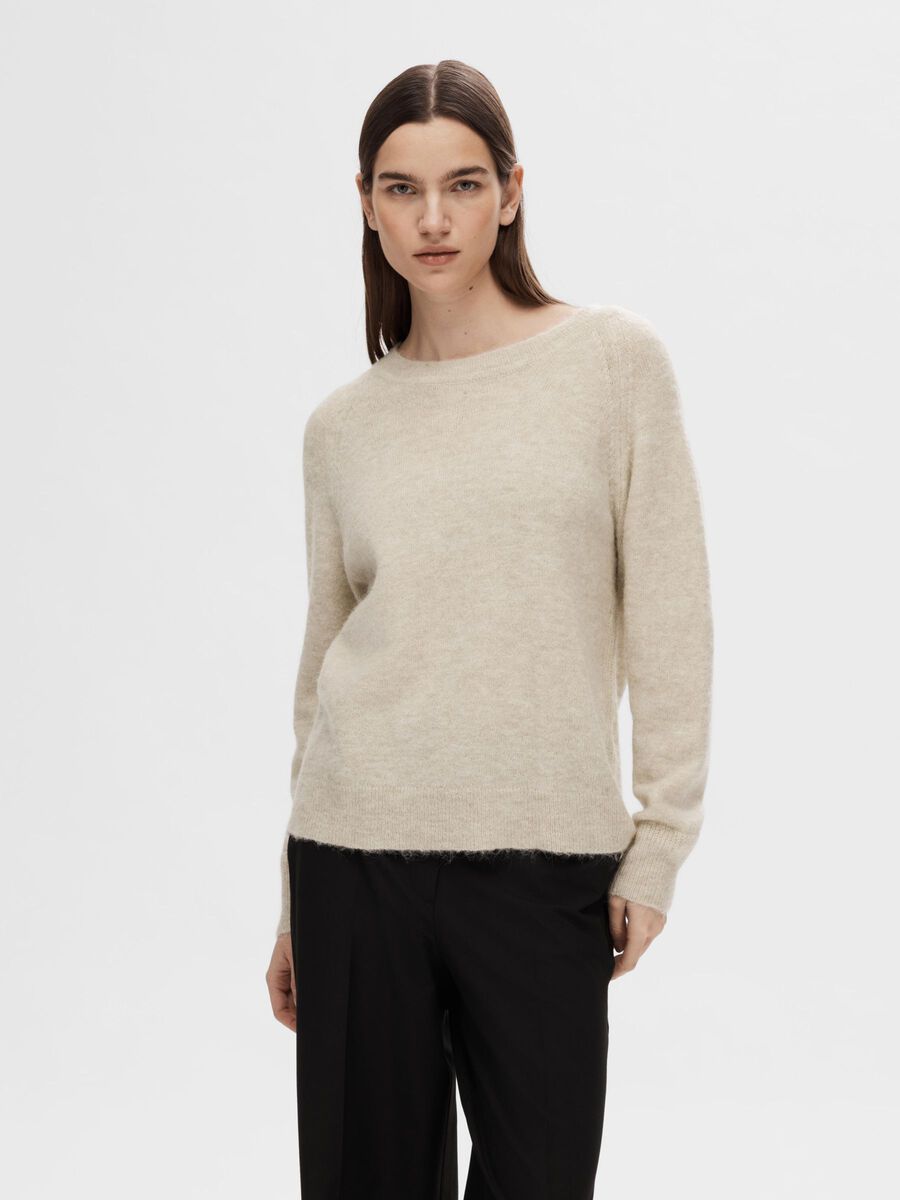 Selected LONG-SLEEVED KNITTED JUMPER, Birch, highres - 16074482_Birch_773866_003.jpg