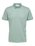 Selected ZIPPER POLO SHIRT, Granite Green, highres - 16079026_GraniteGreen_001.jpg