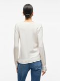 VILA VIRIL V-NECK KNITTED PULLOVER, White Alyssum, highres - 14042769_WhiteAlyssum_004.jpg