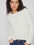VILA VIDALO BASIC STRIKTRØJE, White Alyssum, highres - 14082767_WhiteAlyssum_006.jpg