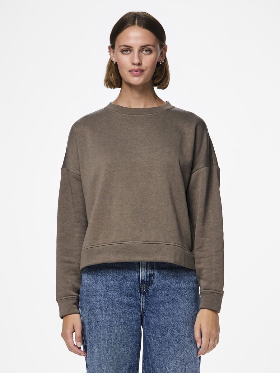 Pieces PCCHILLI SWEATSHIRT, Morel, highres - 17113432_Morel_003.jpg