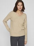 VILA VIRIL V-AUSSCHNITT STRICKPULLOVER, Natural Melange, highres - 14042769_NaturalMelange_007.jpg