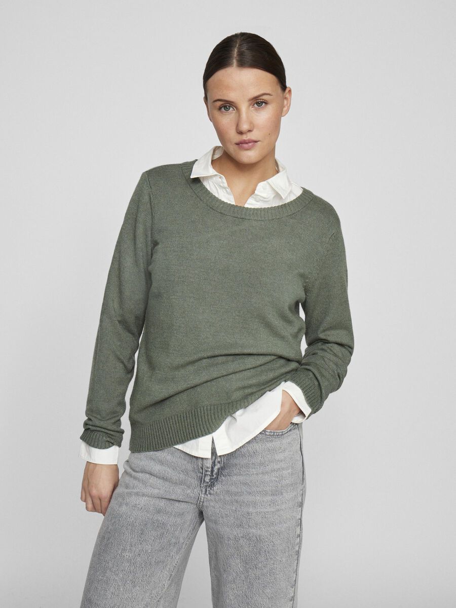 VILA VIRIL - COL ROND PULL EN MAILLE, Laurel Wreath, highres - 14054177_LaurelWreath_958812_003.jpg