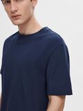 Selected KORTÄRMAD MED AVSLAPPNAD PASSFORM T-SHIRT, Navy Blazer, highres - 16077385_NavyBlazer_006.jpg