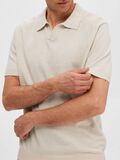 Selected LINEN BLEND POLO SHIRT, Oatmeal, highres - 16090124_Oatmeal_006.jpg