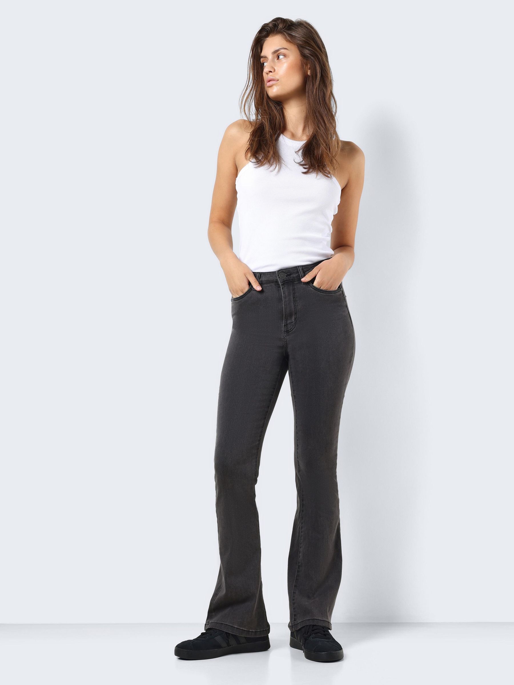 NMSALLIE HIGH WAIST FLARED JEANS from Noisy may Grey The Founded
