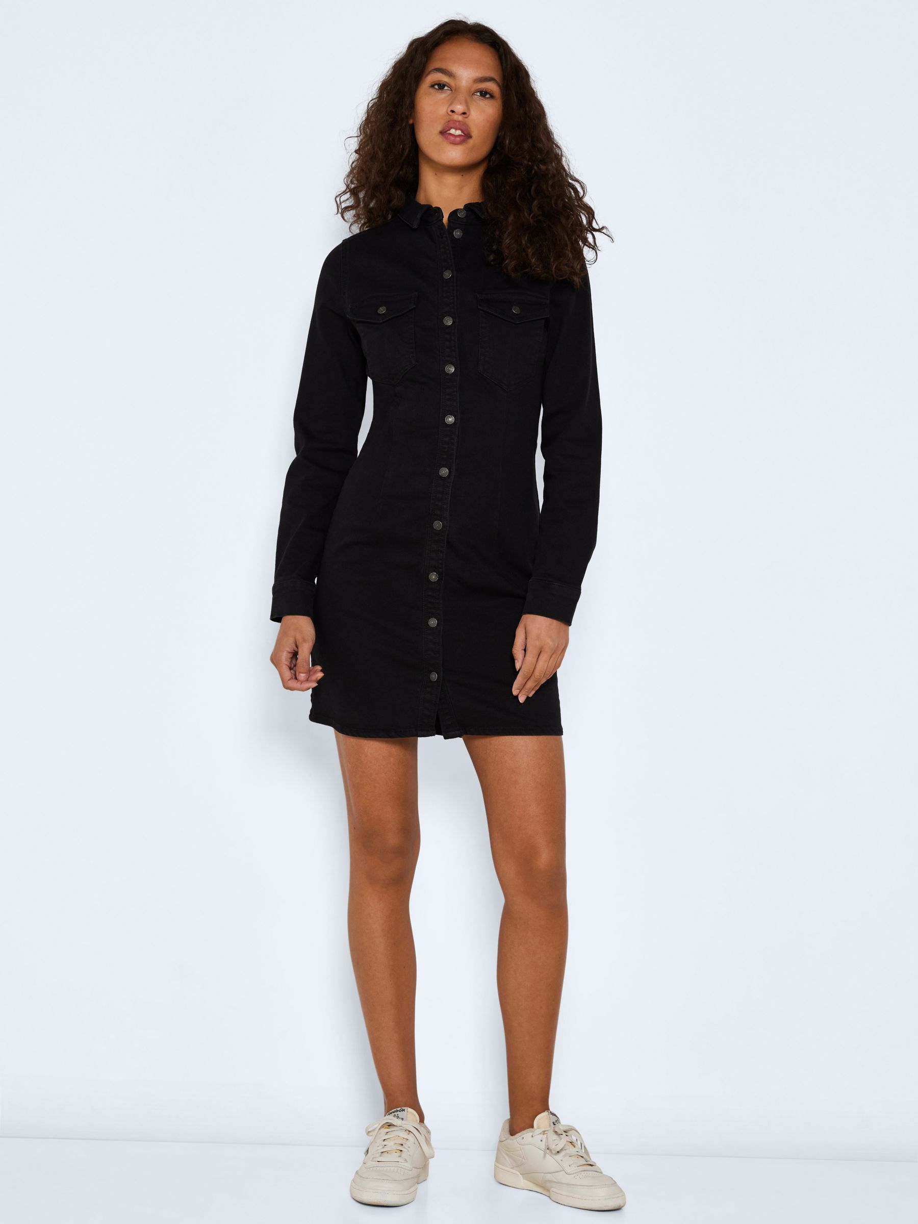 LONG SLEEVED DENIM DRESS from Noisy may Black The Founded