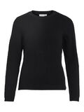 VILA VIDALO BASIC KNITTED PULLOVER, Black, highres - 14082767_Black_001.jpg