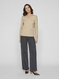 VILA VIRIL V-AUSSCHNITT STRICKPULLOVER, Natural Melange, highres - 14042769_NaturalMelange_005.jpg