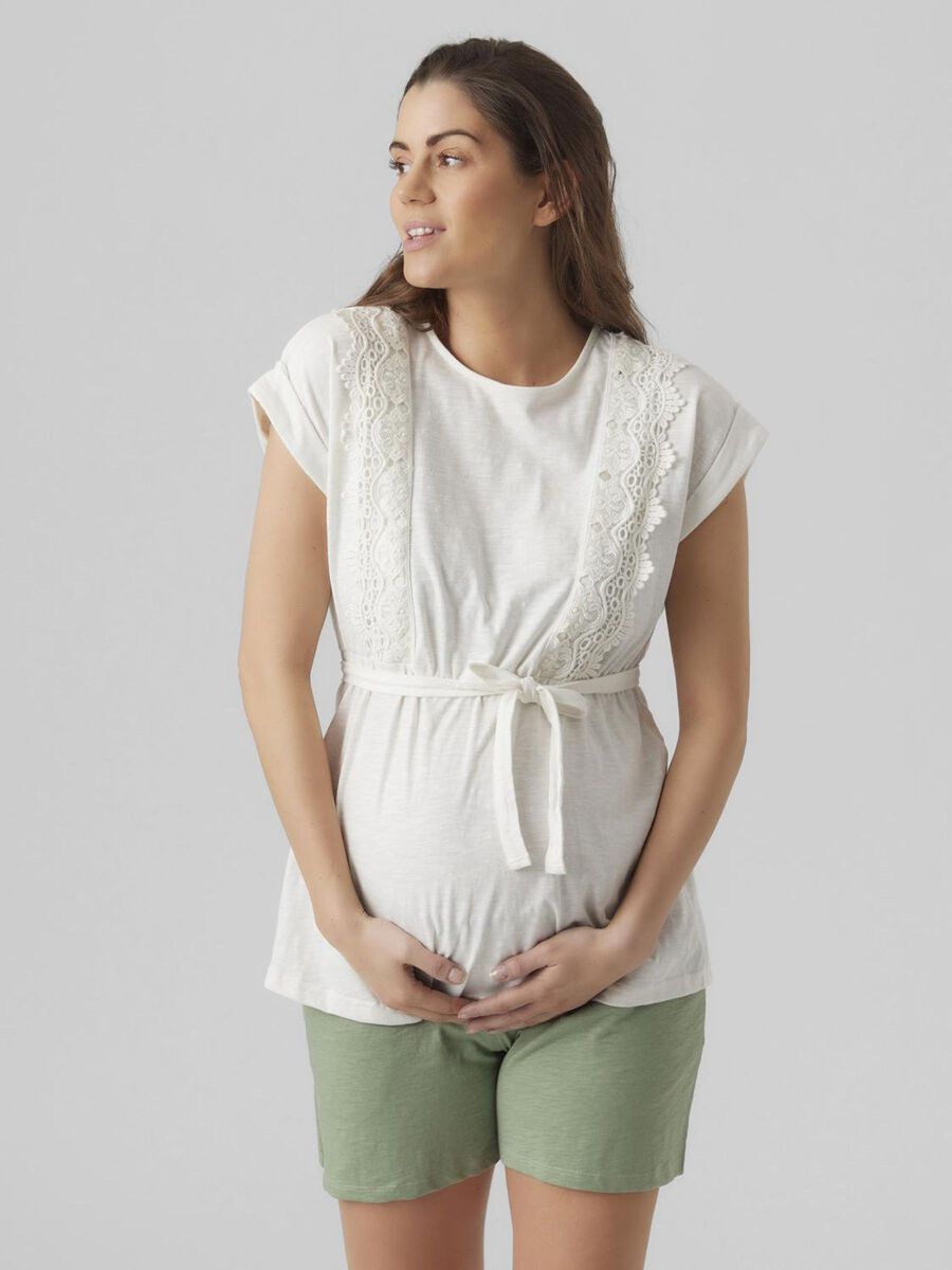 MATERNITY-TOP TOP from Mama.licious, White