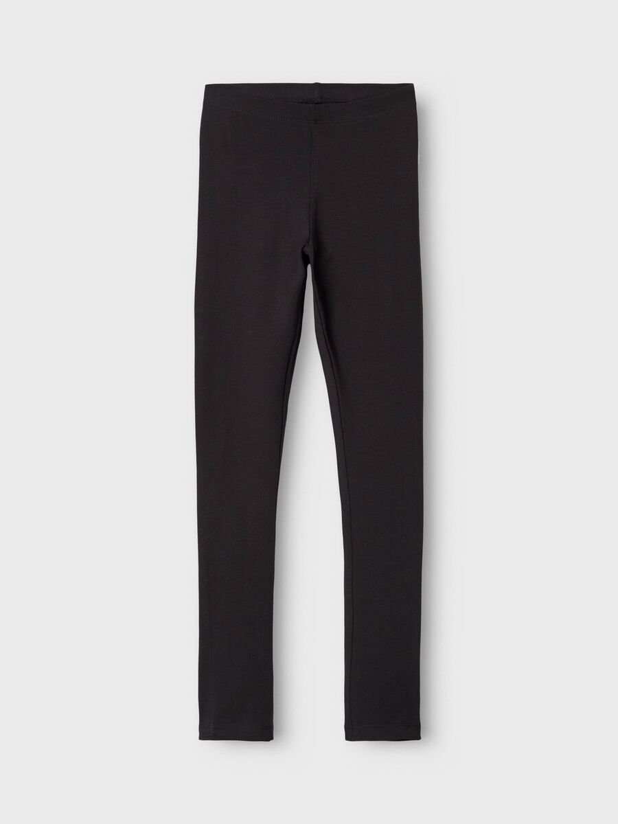 name it BASIC COTTON LEGGINGS, Black, highres - 13180124_Black_003.jpg