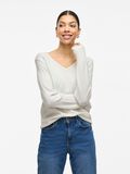 VILA VIRIL V-NECK KNITTED PULLOVER, White Alyssum, highres - 14042769_WhiteAlyssum_007.jpg