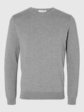 Selected LONG-SLEEVED KNITTED JUMPER, Medium Grey Melange, highres - 16074682_MediumGreyMelange_001.jpg