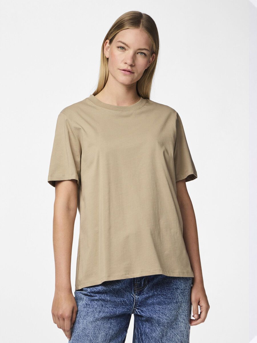 Pieces PCRIA - COTON T-SHIRT, Silver Mink, highres - 17140802_SilverMink_003.jpg
