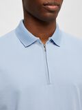 Selected ZIPPER POLO SHIRT, Cashmere Blue, highres - 16079026_CashmereBlue_006.jpg