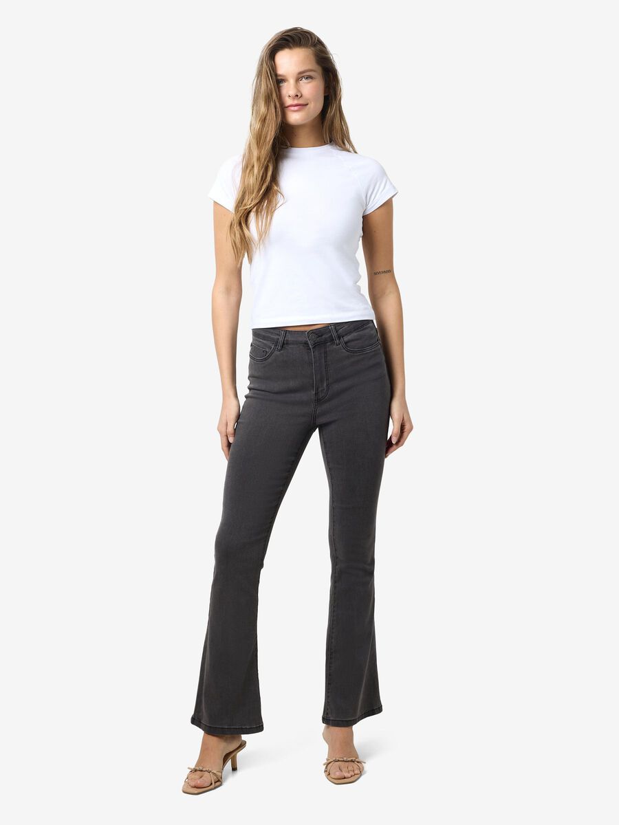 Noisy May NMSALLIE HÖG MIDJA BOOTCUT JEANS, Dark Grey Denim, highres - 27017556_DarkGreyDenim_007.jpg