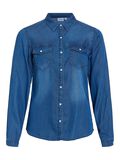VILA VIBISTA FICKA JEANSSKJORTA, Dark Blue Denim, highres - 14033008_DarkBlueDenim_604568_001.jpg