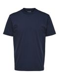 Selected KORTÄRMAD MED AVSLAPPNAD PASSFORM T-SHIRT, Navy Blazer, highres - 16077385_NavyBlazer_001.jpg