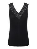 Pieces LACE TRIM TANK TOP, Black, highres - 17094482_Black_001.jpg
