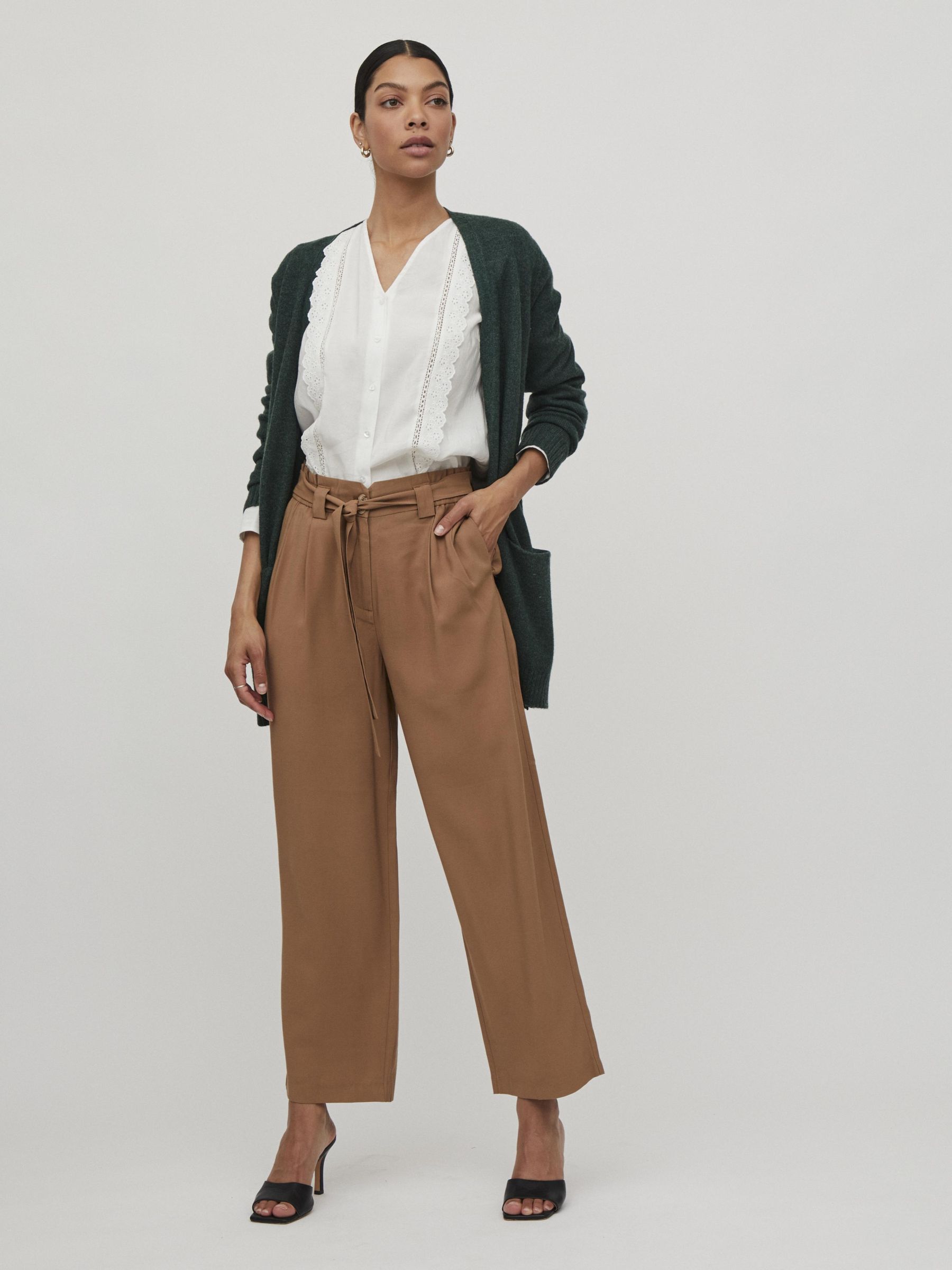 BASIC KNITTED CARDIGAN from VILA Green The Founded
