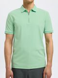 Selected ZIPPER POLO SHIRT, Hemlock, highres - 16079026_Hemlock_008.jpg