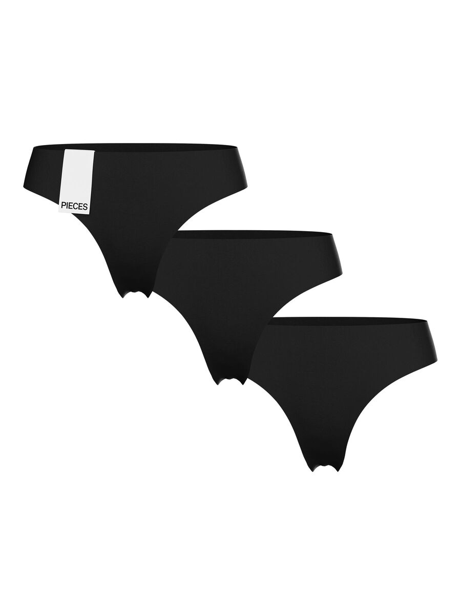 Pieces PCNAMEE 3-PACK THONGS, Black, highres - 17141726_Black_1054194_001.jpg