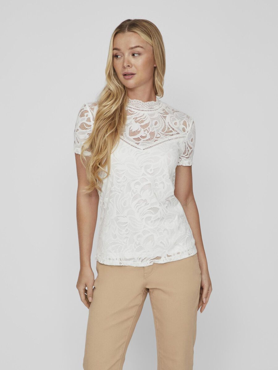 VILA VISTASIA LACE SHORT SLEEVED TOP, Cloud Dancer, highres - 14049852_CloudDancer_003.jpg