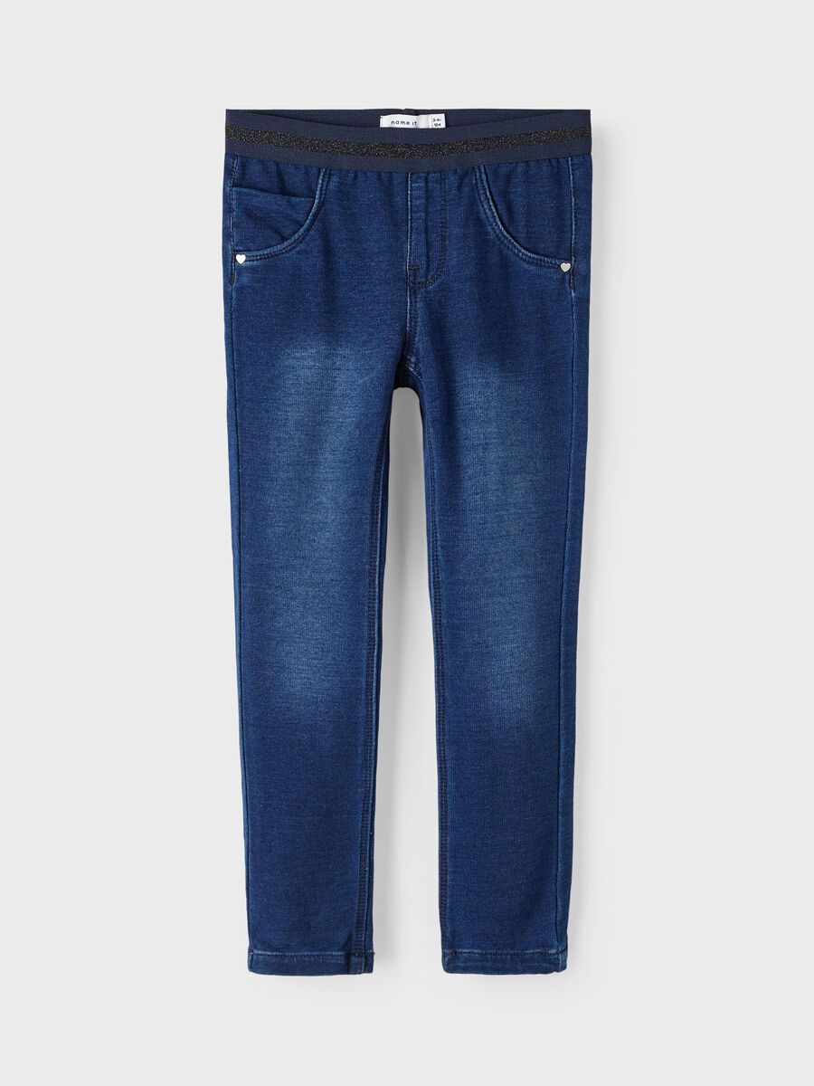 name it SLIM FIT SWEAT JEANS, Dark Blue Denim, highres - 13204428_DarkBlueDenim_969011_003.jpg