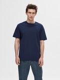 Selected KORTÄRMAD MED AVSLAPPNAD PASSFORM T-SHIRT, Navy Blazer, highres - 16077385_NavyBlazer_003.jpg