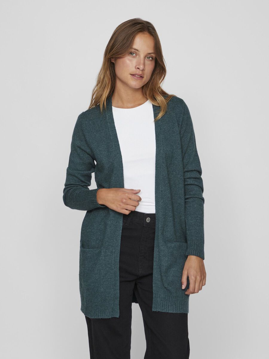 VILA VIRIL BASIC STRIKKET CARDIGAN, Ponderosa Pine, highres - 14044041_PonderosaPine_958891_003.jpg