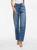 VILA VIKELLY HIGH-WAIST STRAIGHT FIT JEANS, Medium Blue Denim, highres - 14084730_MediumBlueDenim_1038127_003.jpg