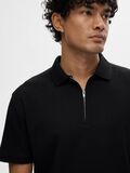 Selected ZIPPER POLO SHIRT, Black, highres - 16079026_Black_006.jpg
