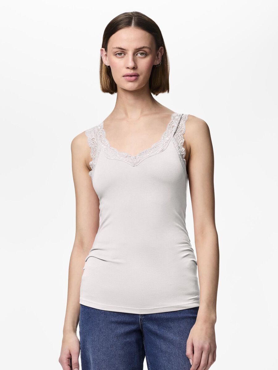 Pieces PCBARBERA DENTELLE TOP, Bright White, highres - 17106017_BrightWhite_003.jpg