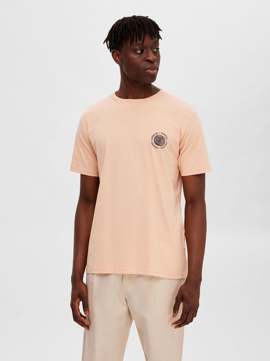 Selected BESTICKTES T-SHIRT, Pink Sand, highres - 16089511_PinkSand_003.jpg