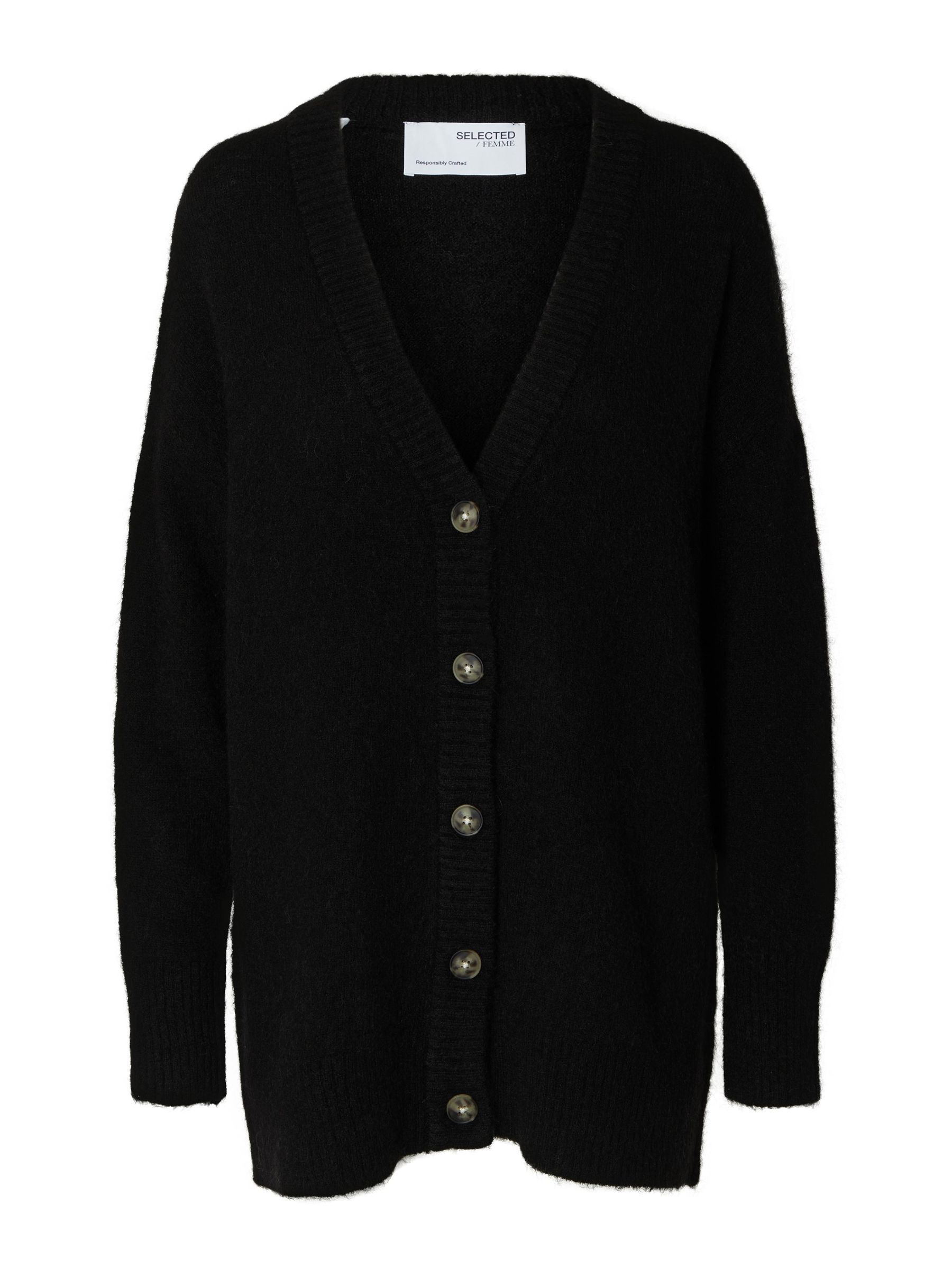 LONG CARDIGAN from Selected Femme Black Black The Founded