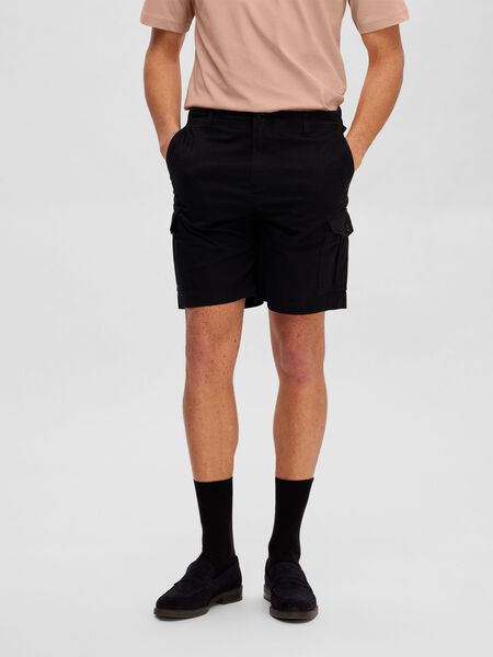 Selected CARGO SHORTS, Black, highres - 16088248_Black_003.jpg