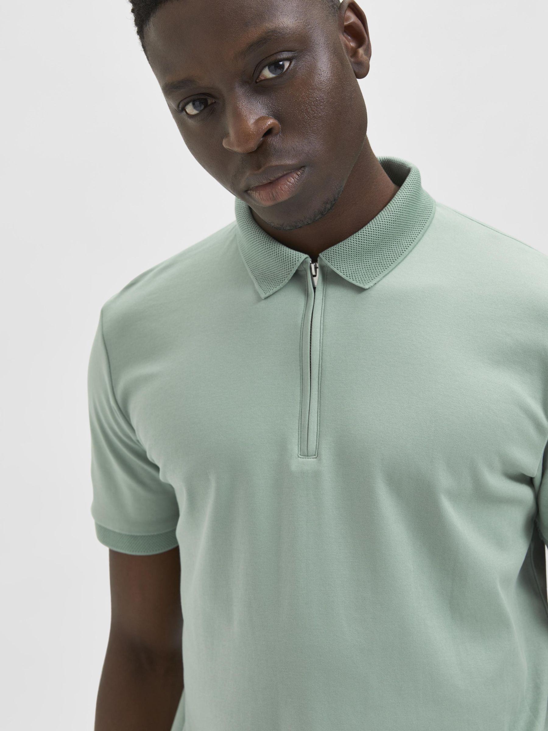 Zipper polo shirt Selected