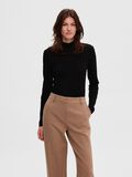 Selected TEXTURED HIGH NECK KNITTED TOP, Black, highres - 16090482_Black_003.jpg