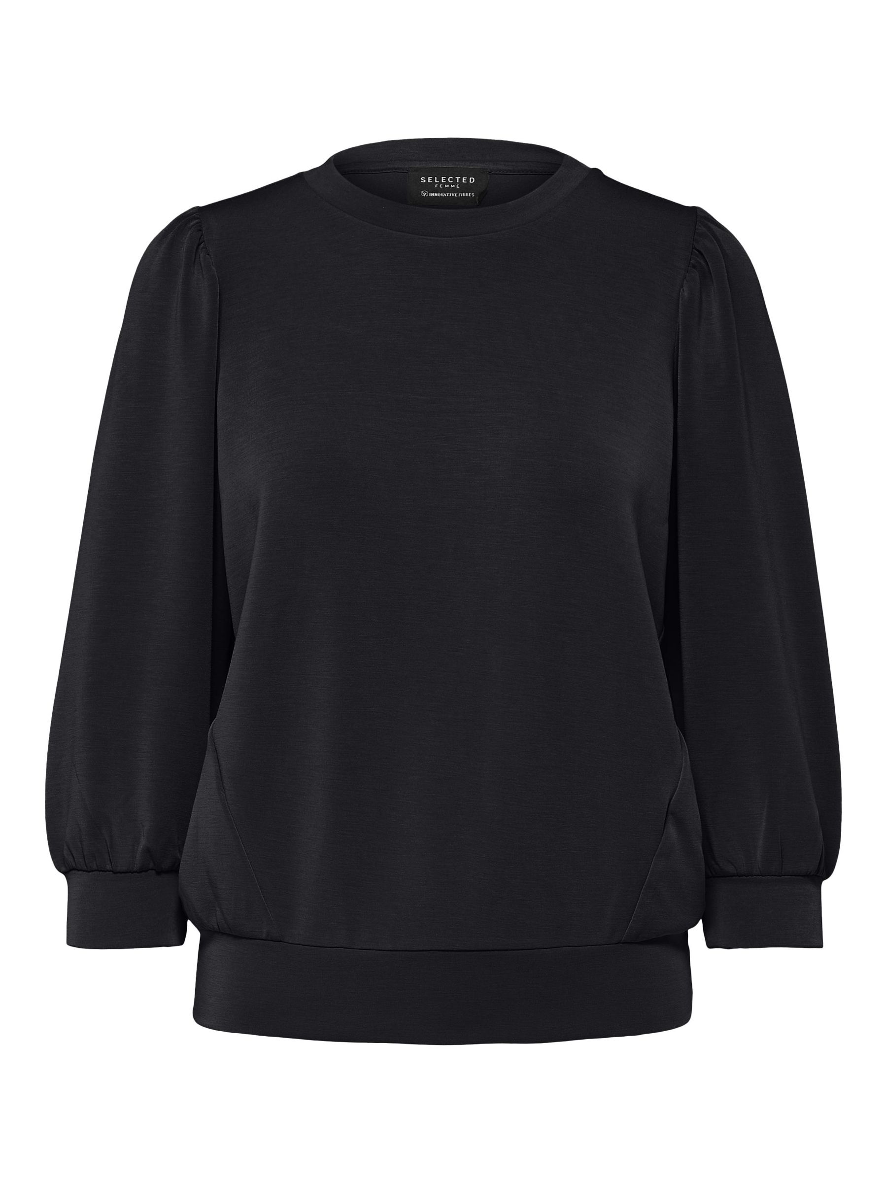 PUFF SLEEVE SWEATSHIRT from Selected Women | Black | The Founded